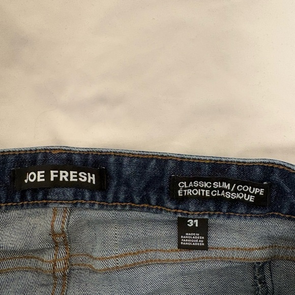 Joe Fresh Two-Tone Panelled Slim Fit Jeans Step Hem Size 31 - Picture 4 of 6